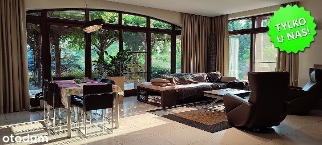 Willa z pięknym ogrodem i stawem kąpielowym, 248m2