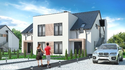 3 pokoje o pow. 69,59 m, taras, duży ogród, 2 miejsca parkingowe