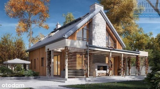 Dom Nowoczesny z dużymi tarasami 54m2