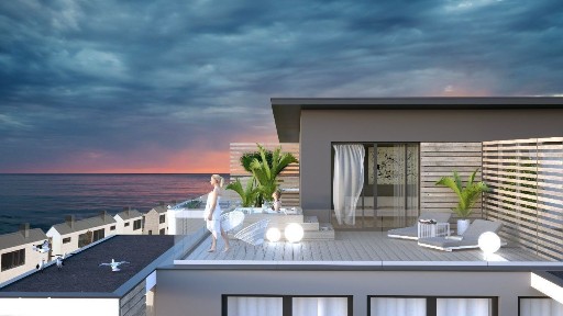 Penthouse z tarasem i widokiem na morze | 50 m od plaży