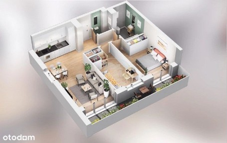 Dwustronne mieszkanie Dwa balkony Dodatkowe Wc