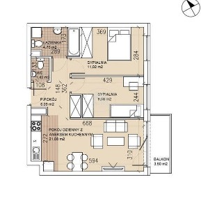 Dwustronne mieszkanie Dwa balkony Dodatkowe Wc