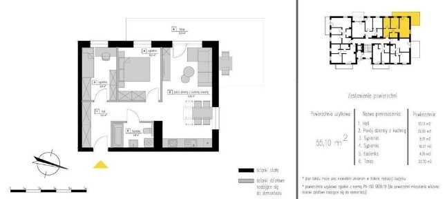 Osiedle Zielone Zacisze Opoczno I 49,36 m2 I 3 pokoje I taras 8,28m2