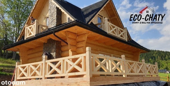 Nowy Dom z drewna widokowa działka Kraków Skawina