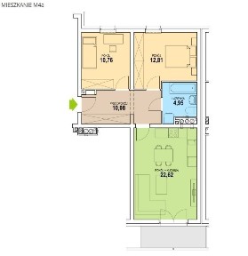 Zielonogórska | mieszkanie 3-pok. | 95/6