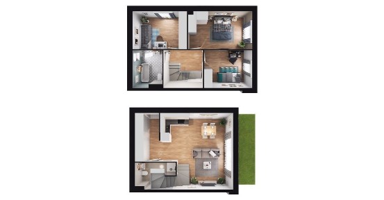 3-pokojowy dom 64m2 + ogródek Bezpośrednio