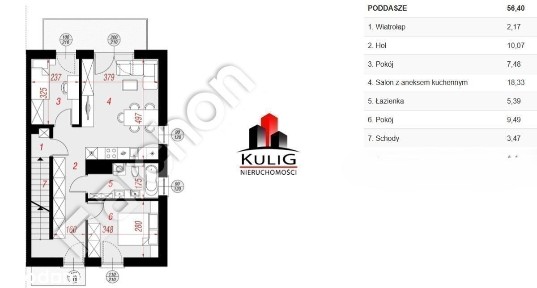 0% Prowizji, Niepołomice 56m, 2 miejsca p. balkon