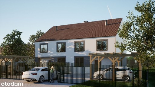 Dom piętrowy z ogrodem