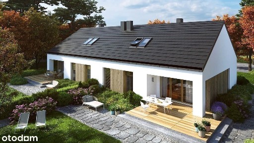 Dom bliźniak w stanie surowym zamkniętym