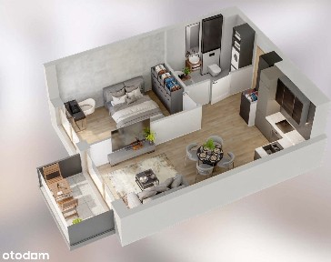 3-pokojowe mieszkanie 58m2 + balkon