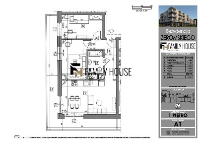 Rezydencja Żeromskiego 49,37m² Centrum Miasta