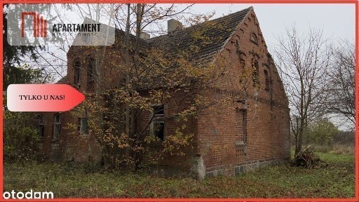 Duża działka z domem do odbudowy bądź rozbiórki