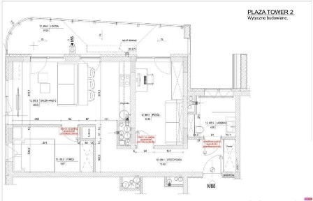 Trzy pokojowy apartament w Plaza 2 na 11 piętrze