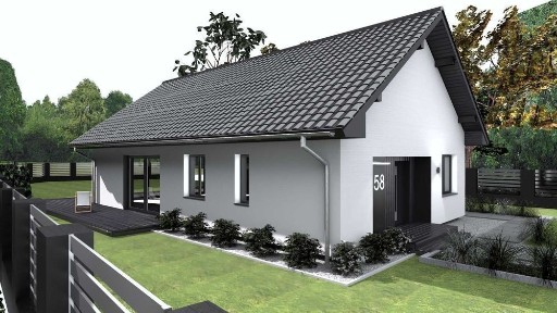 Bez prowizji dom parterowy stan surowy-otwarty, kanalizacja i wodociąg