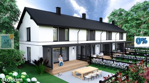 Dom-szereg,82m2 z poddaszem,4pokoje,Turkusowa