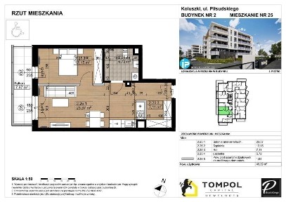 Osiedle Piłsudskiego II ETAP Koluszki | nowe mieszkanie 48,63 m²