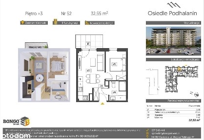 WADOWICE NA SPRZEDAŻ Wyjątkowo kompaktowe mieszkanie 2 POKOJOWE