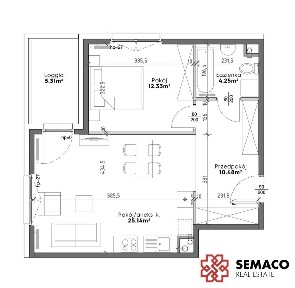 2 pokoje | brak Pcc | Prądnik Biały | 52,2 m2