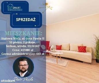 Nowa Cena! 2-pokojowe mieszkanie z balkonem i windą, al. Jana Pawła II