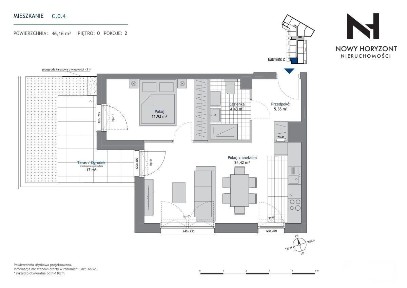 Cicha i zielona okolica- 2 pok. na I piętrze
