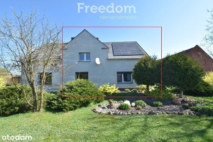 Połowa domu 96 m2, 3 pokoje, duży ogród