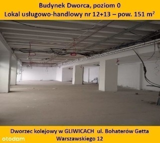 Lokal handlowo-usługowo-gastronomiczny nr 12+13 dworzec Gliwice