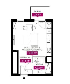 Historyczna FUZJA Loft - studo na 3 piętrze balkon