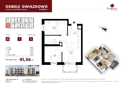 Osiedle Gwiazdowo | mieszkanie 1-pok. | G05