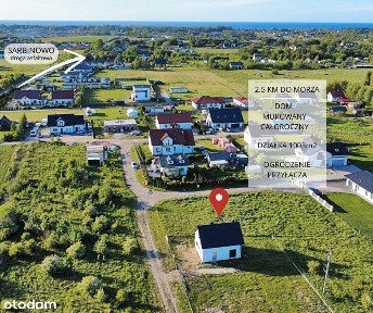 Nowy dom całoroczny - stan surowy zamknięty, 2.5 km od plaży!