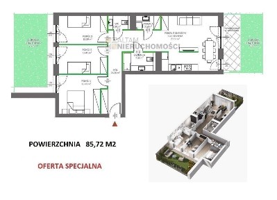 Gotowe 4pok 86m2 2x balkon|pralnia|-500zł/m2|0%