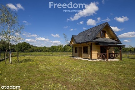 Dom drewniany 70m2 | 7ar | widok na las - Radawa