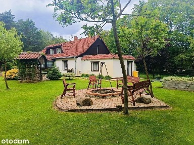 Stylowy dworek w środku lasu