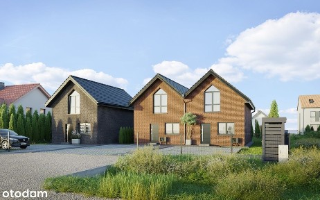 Bliźniak | 86 m2 | Cegła Vandersanden na elewacji | Ogródek 240 m2