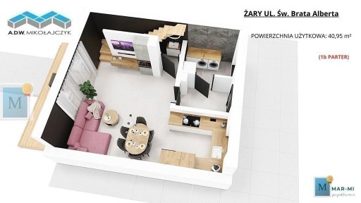 Dom-szereg,78m2 z poddaszem,4pokoje,Brata Alberta