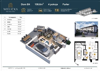 Dom Niepołomice 100m2 - garaż, strych, pompa ciepła