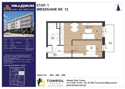 Millenium Park RAWA MAZOWIECKA | 49,77 m2 | Balkon 6,75 m2