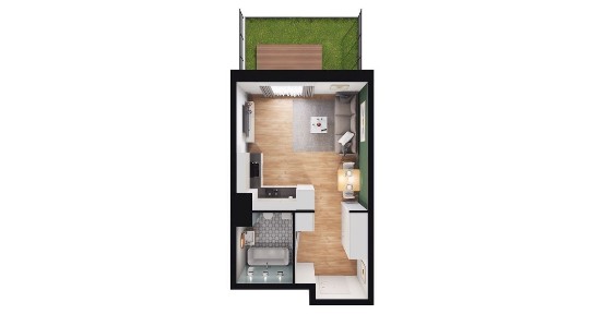1-pokojowy apartament inwestycyjny 26m2 + ogródek