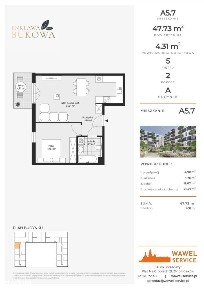 2-pokojowe mieszkanie 41m2 + ogródek