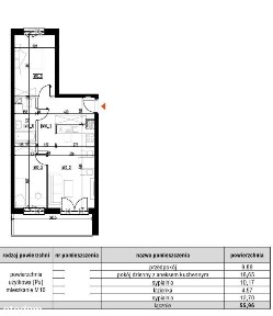 55,96m2| balkon| 3 pokoje