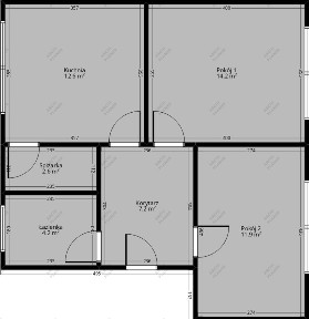 Mieszkanie na 1 piętrze, 2 pokoje, 49m, balkon, piwnica, parking