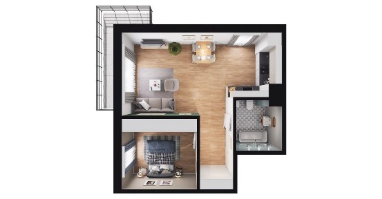 3-pokojowe mieszkanie 70m2 + loggia Bezpośrednio