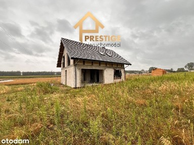 Dom w stanie surowym otwartym blisko jeziora.