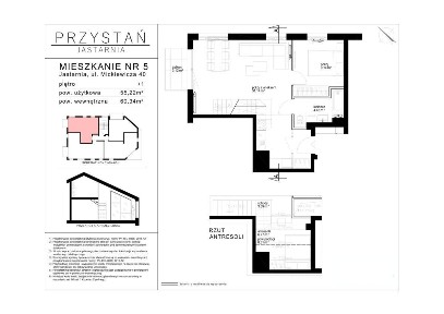 3 pokojowy apartament w centrum Jastarni