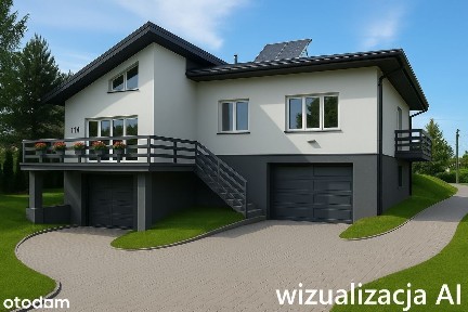 Wolnostojący dom z dużym ogrodem na wsi