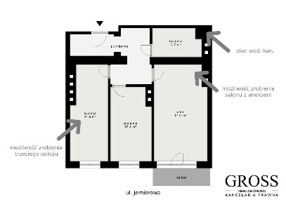 Jemiołowa, Możliwe 3 pokoje, Super Lokalizacja, balkon, do remontu