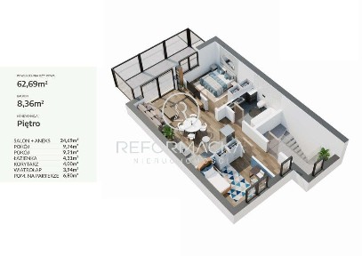 Nowoczesne 58m2 z ogrodem|st. deweloperski| Załęże