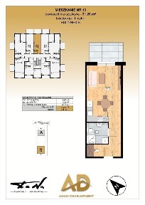 1-pokojowe mieszkanie 32m2 + ogródek Bezpośrednio