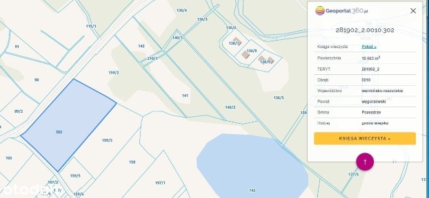 Siedlisko nad Wielkimi Jeziorami Przerwanki 1,9 ha