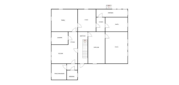 Niezwykły drewniany dom z amfiladą z XX wieku