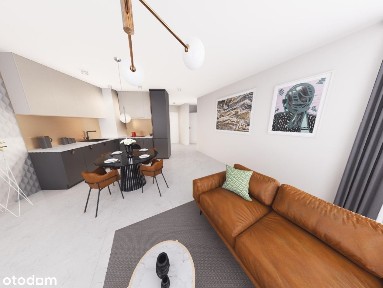 Słoneczne dwupokojowe mieszkanie z garderobą